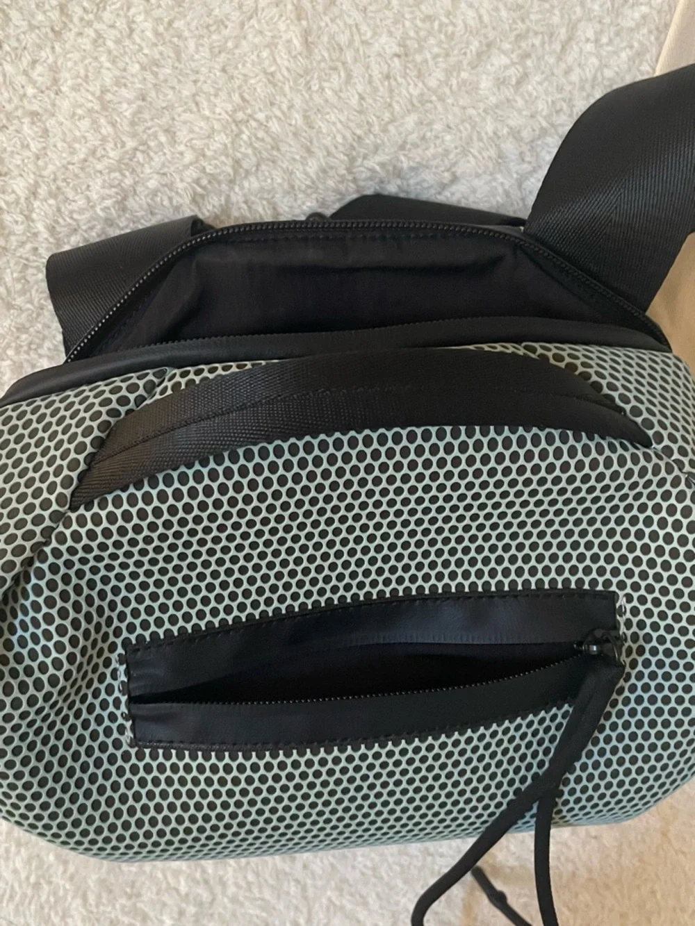 The Daniella Lehavi Bonnie Crossbody bag mint green & black w/dust bag - Picture 2 of 12